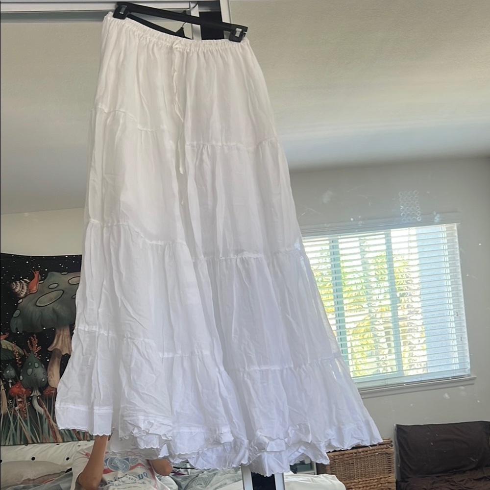Elegant White Maxi Skirt